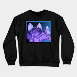 Amethyst Quartz Crystal Crewneck Sweatshirt